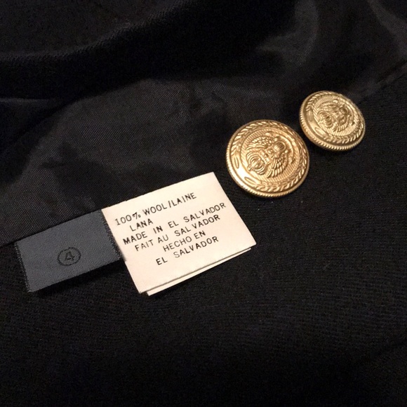 ⚜️SOLD⚜️Black Blazer Military Style - Picture 6 of 6